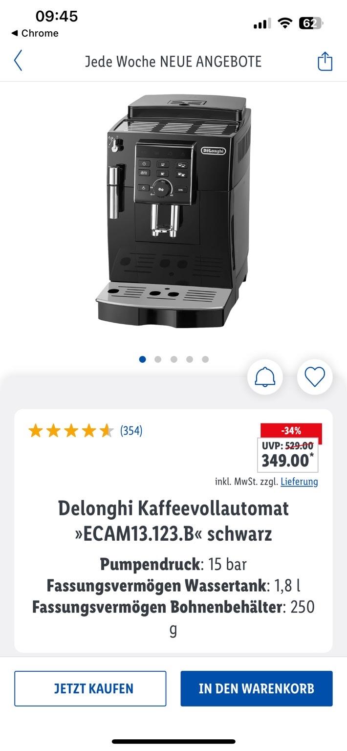 Kaffeevollautomat in for sale 70437 for | Stuttgart Shpock €145.00 DeLonghi