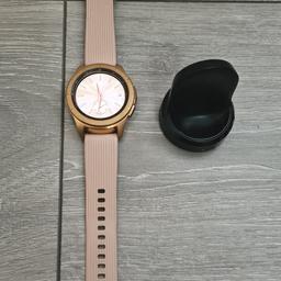 Samsung Galaxy Watch Rose Gold SM-R815F Bluetooth and Lte

CASH ON COLLECTION ONLY, NO DELIVERY AND NO SWAPS

In good condition overall, can be used to make and receive calls

Comes with Samsung charger (has a small crack on the side plastic which I've taped up) and usb lead, no box