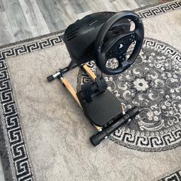 Thrustmaster steering wheel an pedals
Plus I’ve bought the stand an attached the pedals onto the frame hardly used good working condition
The stand is adjustable