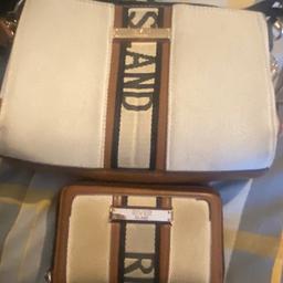 River island matching bag and purse excellent conditon.