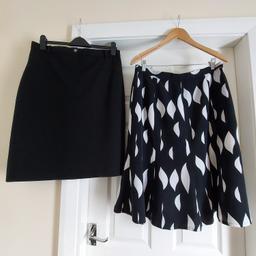 1) Skirt “P&T” With Black Stone

 Black Colour

Good Condition

Please, at look actual size.

Actual Size: cm

Length: 61 cm front

Length: 59 cm back

Length: 62 cm side

Volume waist: 83 cm – 86 cm

Volume hips: 90 cm – 92 cm

Size: Eur M/L

64 % Polyester
31 % Viscose
 5 % Lycra

2)Skirt Black White Mix Colour

 Good condition

Actual size: cm and m

Length: 66 cm centre

Length: 65 cm side

Volume waist: 83 cm – 84 cm

Volume hips: 95 cm – 1.00 m

Size: Eur L/XL

Polyester

Price £ 14.90 for 2 piece

Can be purchased separately