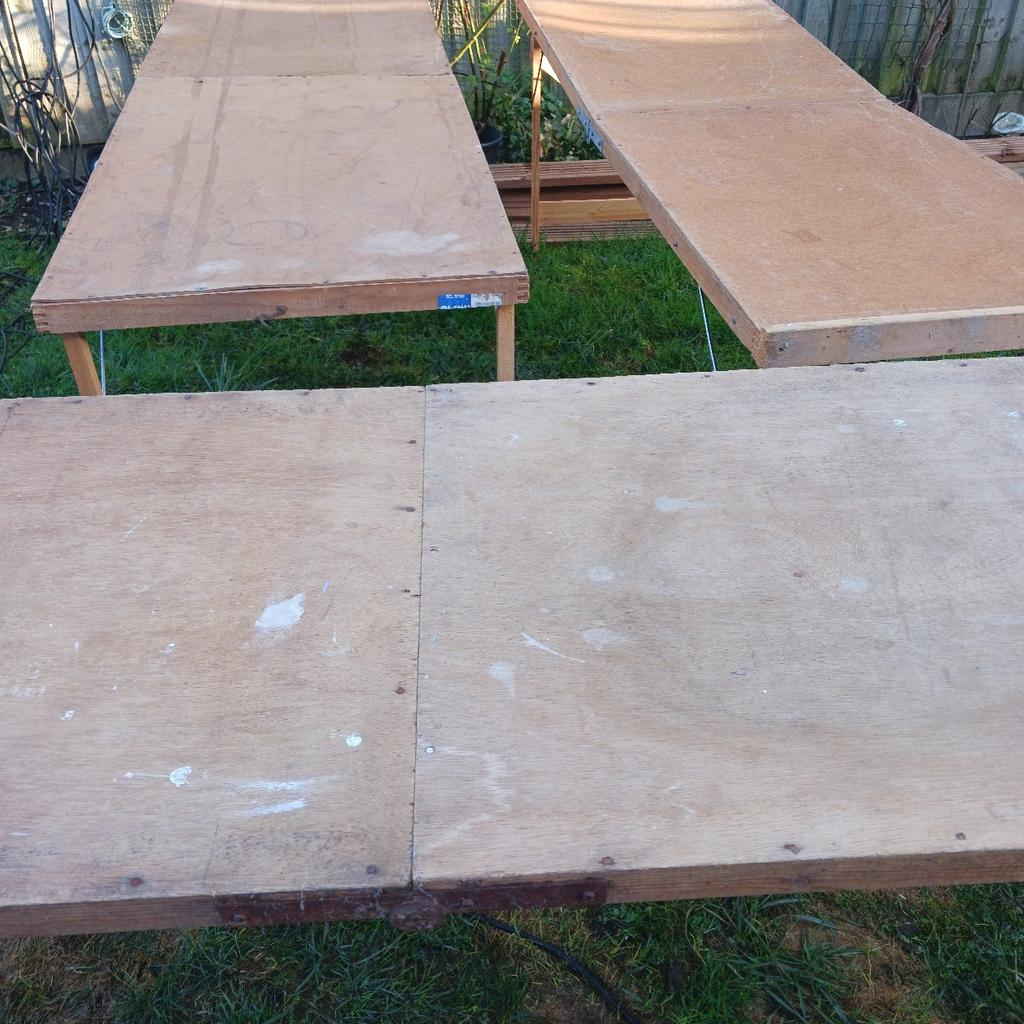 decorating tables two wooden legs and one with metal legs £20 the lot only the two wooden legs left 10 pound the two