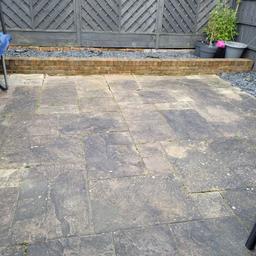 FREE Used textured paving slabs,different sizes  which have been lifted and ready for collection.