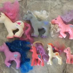 7 x various size ponies 
Ranging from 6 inches high down to 3.5 inches high