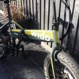 Wido electric Bike

250W rear wheel motor

High performance rechargeable lithiium ion battery

3 Step folding design for storage and transport

Top speed 15mph

40-60-mile range

Comes with charge handlebar bearings are loose selling sold as seen pick up Doncaster