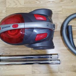 Hoover Whirlwind Bagless Cylinder Vacuum Cleaner, SE71WR01, Lightweight, Compact - Grey/Red

Hose Length: 1.5m
Cord Length: 5m
Bag/Bin Capacity: 1.5ltr
Noise Level: 85db
Motor Power: 700W
Weight In Use: 3.8kg

Automatic Cord Rewind

Attachments: 2in1 Crevice Tool & Dusting Brush, Telescopic Extension Tube,
Carpet & Hard Floor Nozzle