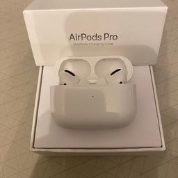 New, unused AirPods Pro, with a Wireless MagSafe Charging Case - White

Performance you’ll want to hear. Whether you're playing games or listening to music, the H1 chip delivers a stable, low-latency wireless connection for high-quality sound
The power of 24-hour battery life.
AirPods are made to keep up with you, thanks to a charging case that holds multiple charges for more than 24 hours of listening time.
More than Up to 24 his 5 hrs of battery life with charging case of listening time on one charges
Your order will be dispatched within 1 Business Day of receiving payment (Monday-Saturday) and you should expect to receive it within 2-3 business days after the first scan with the postal carrier.