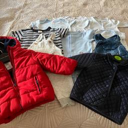 Baby Boy Clothes Bundle

5 Sleepsuits 3-6 months
Next all-in-one 6-9 months
H&M romper suit 2-4 months
Mothercare denim romper suit 6-9 months
Next navy quilted jacket 6-9 months
Mothercare padded jacket 6-9 months

All in good, clean condition

All for £5

Pickup S61
