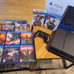 Sony Playstation 4
1 TB
Top Zustand.
1 Controller und 10 Spiele dabei
Far Cry5
Red Dead Redemption II
Metal Gear Solid V
Wolfenstein
Ghost of Tsushima
Desperados III
Call of Duty WWII
Ghost Recon
The Witcher