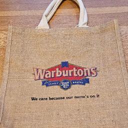 Warburtons Hessian shopping bag
