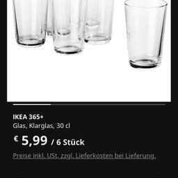 Ikea Trinklas 
15x vorhanden
