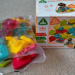 ELC toddler Nuts and Bolts in box

Develops problem solving, hand/eye coordination and fine motor skills
Hardly used. 
Complete and comes in box.
From a smoke and pet free home.