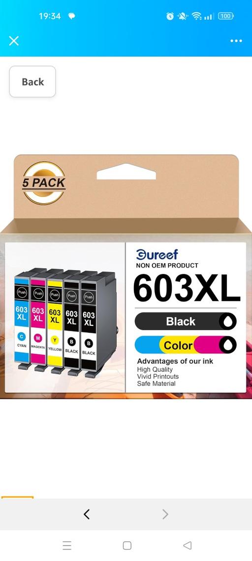 Buy & Sell West Midlands Birmingham - Photos for 603XL Ink Cartridges Multipack Replacement fo