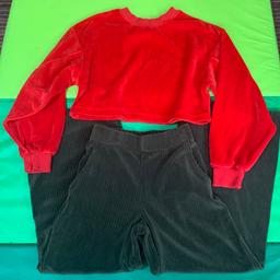 Red jumper and green trouser bundle.

Candy Jumper -> Velvet material, very comfortable. Age: 10

Zara Trousers -> Velvet material, nice to wear. Age: 10 (140cm).

A beautiful combo or separates that you can wear any day!

Collection or delivery (additional postage cost).

Please look at my other items for children’s clothing and more!