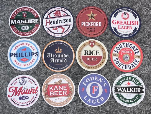 Buy & Sell West London Hillingdon - Photos for England Personalised Team Beer Mats X12