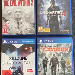 PS5 - Spiele nur im Set zu verkaufen!
The Evil Within 2, Uncharted 4, Killzone und The Division
Kein Tausch. Nur Abholung. Verfügbar bis gelöscht.
Mache bitte ein vernünftiges Angebot.