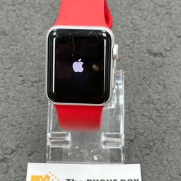 Apple Watch Series 3 38mm in Silver aluminium with Red Sport band.  GPS only.  In good condition with some light marks on the screen  and comes boxed with charger.  3 months warranty.  £85.  
Collection only from the shop in Ashton-in-Makerfield.