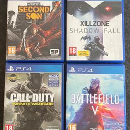 PS5 - Spiele nur im Set zu verkaufen!
Second Son, Killzone, Battelfield 5 und COD Call of Duty Infinite Warfare
Kein Tausch. Nur Abholung. Verfügbar bis gelöscht.
Mache bitte ein vernünftiges Angebot.
