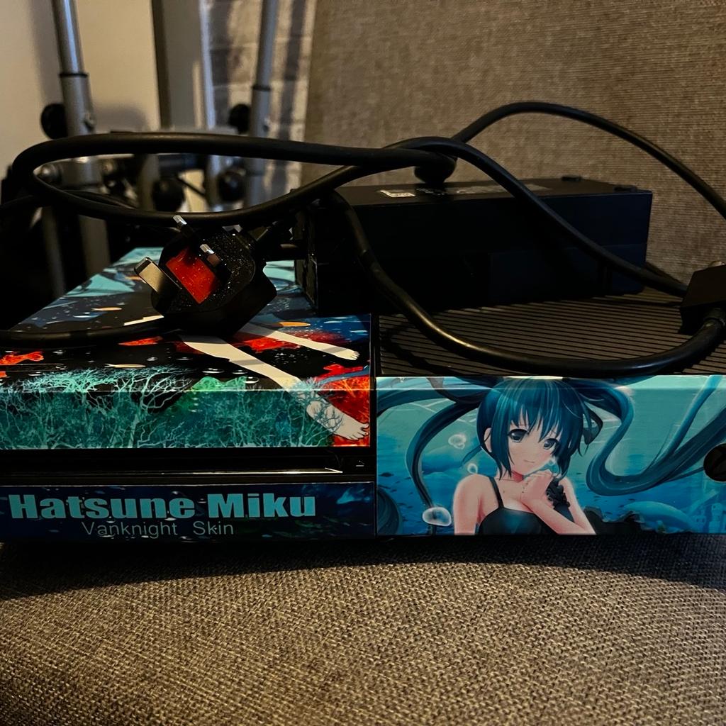 Xbox one console with hatsune miku sticker. Good condition but has no controller. S63 area