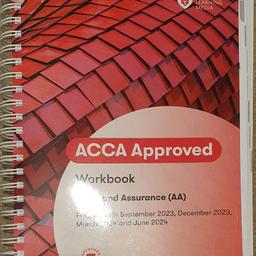 ACCA Audit and Assurance workbook and revision kit. In great condition. Free for pick up in Upton Park or £5 postage and packaging.