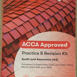 ACCA Audit and Assurance Revision kit and some notes. Please note, this does not include the workbook. I have another post with the workbook. Free to anyone that wants to pick it up or £5 postage and packaging.