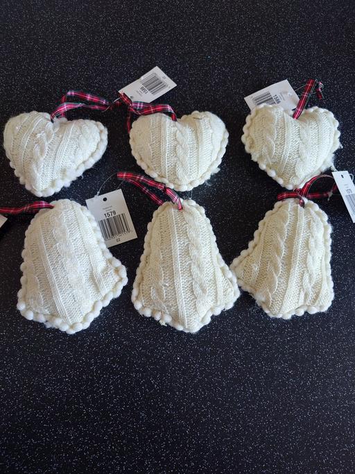 Buy & Sell Leicestershire Charnwood - Photos for Set of white Christmas hanging decorations