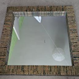Large Querky Mirror.
With Vintage Origame Rolled Paper Tramp Style Paper Boarder.
Size 1m x 1m with 6cm width Frame 
Can mount on the wall or stand on cabinet.

From a Smoke and Pet free home. 

Only Asking £60- Cash Sale on Collection Only Please. No PayPal or Bank Transfer. No Courier Collection 
All Sales are Final