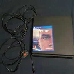 Includes:
1x PS4 slim console
1x ps4 controller
1x power cable
1x hdmi cable
1x micro usb
PS4 Detroit become human
Open to reasonable offers