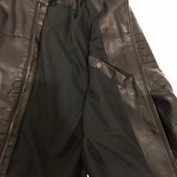Pull & Bear Leather bikers jacket, euro 36 size, black