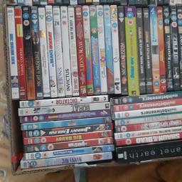 150 DVDs.
Kids, adults, films.
James Bond collection.
Rocky collection.
Indiana Jones collection.
Assorted children's films.
Many more.