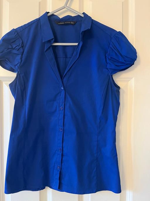 Buy & Sell Surrey Epsom and Ewell - Photos for Zara royal blue blouse puff pleat sleeve