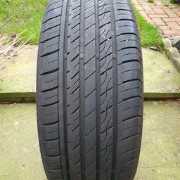 205 50 17 with loads of tread.
6.5 to 7mm so hardly had much use.
Made in week 35 of year 2021..
Sailwin Sportway make.
Would need a small puncture repair before fitting.