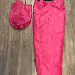Kids junior sleeping bag
Pink
As new condition
washed and ready 
Private sale
Sold as seen 
No returns 
Any questions, please ask