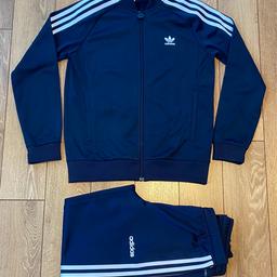 Adidas tracksuit, navy and white, age 11-12. Great condition, minimal sign of wear to the knees of the trousers, have a slight shine but still looks great on.
Selling lots of other boys stuff in similar size.
Open to offers