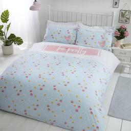 Blue floral design double duvet set. 180 thread count microfibre making it non-iron, durable and machine washable.

Choose blue floral or blush pink floral

Also available in single & king-size

Price includes shipping, direct to your home address.