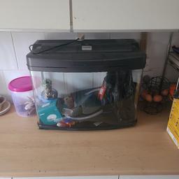 80 litre fish tank  used for fresh water fish 2 pumps air pump and food, decorations