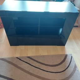 Black TV/Gaming Unit with Cupboard. Great Condition
4 shelves ideal for Gaming and TV
Also has lower cupboard as per pic

L = 100 cm
D = 35cm
H = 65cm


Can deliver locally as built for £5 within 5 mile radius