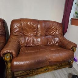 2 Seater leather Sofa ×2
Used / Second Hand – in Very Good
Condition

Real Brown Leather. Wooden Frame With Storage Drawer

Sofa can be sold separately and price is negotiable.

Location E2, Bethnal Area.

Possible delivery can be arranged depending on location.