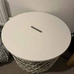 Ikea white storage table/basket

61cm