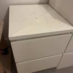 Ikea bedside table - 2 drawers

Some paint chips but could be easily restored
