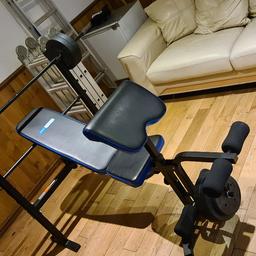 Men's health folding bench & discount preacher with 50kg weights review