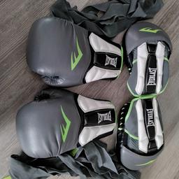 Everlast Prime ISOplate contains boxing gloves, boxing pads and hand wraps, used a few times in a great condition