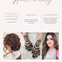 Makeup,hairstyle ,Bridal mehndi and party mehndi