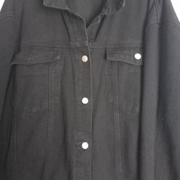 boohoo ladies r mens denim jacket good condition would fit ipto a ladies 24/26 are a mans 2xl /3xl