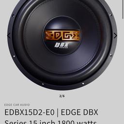 💡I got videos of it playing on my social media & face book, just let me know and i show you, use headphones so you can truly feel how it sound, iPhone speakers can't play it back properly.

✅ Price To Sell ✅

FREE Labour in case you need my help to install it 🤝🏼

Like brand new 4 x 15" EDGE DBX Series 1800 watts subs + Enclosure + Busbar to connect all the possitive & negative cables (easy to manager no soldering) 8WAG 100% copper free cables.

Enclosure is made of a thick 25mm MDF and walls are 100% reinforced, box is tuned to 38hz. Subs are connected with 8 gauge OFC wires plus positive & negative bus bar build in, easier to maintain and the power is distributed evenly.

This is a huge system for those who really enjoy loud music. We can test as much as needed, it's all up & running

Final Impedance for them 4 is 👉🏼1 Ohm load👈🏼

📦 Can deliver anywhere in Birmingham for free.