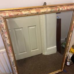  large wall mirror 110cm x 80cm
the mirror is in very good condition just the frame brocken a bit see picture for that 
it can be fixted with glue or can be removed and keem the mirror by it self 
collection E7 