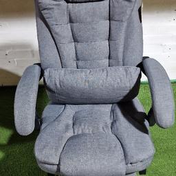 This chair is New and will come assembled. Collection is from Unit four gym Phillips Street B6 4pt Aston delivery is extra depending on your location. Please text or call before coming 
07988976133

Luxury reclining office chair with extra padding for superior comfort.

High back for more lumbar support.

Comes with a cushion pad with straps for more neck/ lumbar support.

Designed with a retractable footstool that can be pulled outwards to relax your legs on or fully withdrawn for work and stud