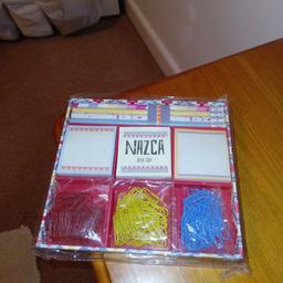 Nazca desk tidy, in original packaging as never been opened, contains 3 sticky memo pads, 4 pencils and 12o paperclips, lovely item