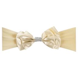 Color: Champagne; Material: Polyurethane Elastic Fiber; Suitable for: Chair Backs with 31-41cm Width; Unstretched Size: 31 x 12 cm / 12.2 x 4.7 inch (L*W); Packing List: 20pcs x Stretch Chair Sashes Bows

Advantage: The chair sash bow is made of elastic spandex material, which is not easy to shrink and deform after washing, and is easy to wash and dry. The chair sash comes with double satin bows, and the vibrant solid color design adds sophisticated elegance to gifts, crafts, or banquet halls.

Instruction: The elastic band of the chair cover does not need to be tied with a bow, it only needs to be stretched on the chair cover, which is convenient to use.

Application: Banquet chair sash fits banquet chairs and folding chairs decorations for weddings, parties, celebrations, graduations, special events, and banquet events, makes the chair more tidy and beautiful, and is great for party decorations


Open packet but unused