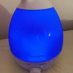 AENNON Air Mist Humidifier
Colour Changing Light
Mood Lamp / Night Light
Model Number - BR-008
Oil Diffuser
Ultrasonic
Capacity - 2.8 Litres
Runtime - 20 Hours
Auto Shut Off
Used - Excellent Condition